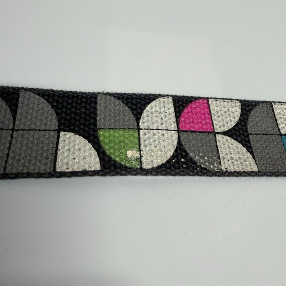 Hurley Men's Canvas Belt Metal Buckle Black Colorful  Pre-owned condition - Picture 4 of 5